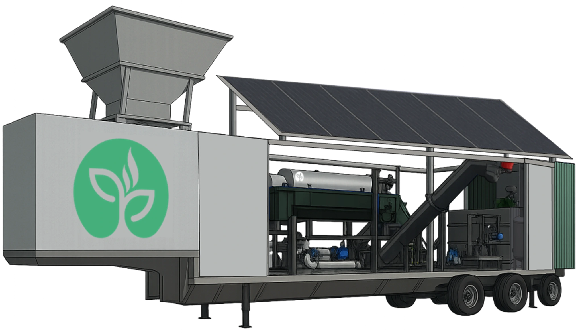 Decarb Biosolids+ Trailer rendering